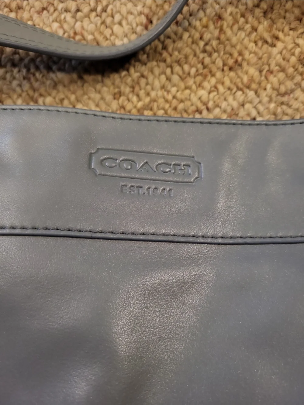 Coach Leather Shoulder Bag in Light Blue